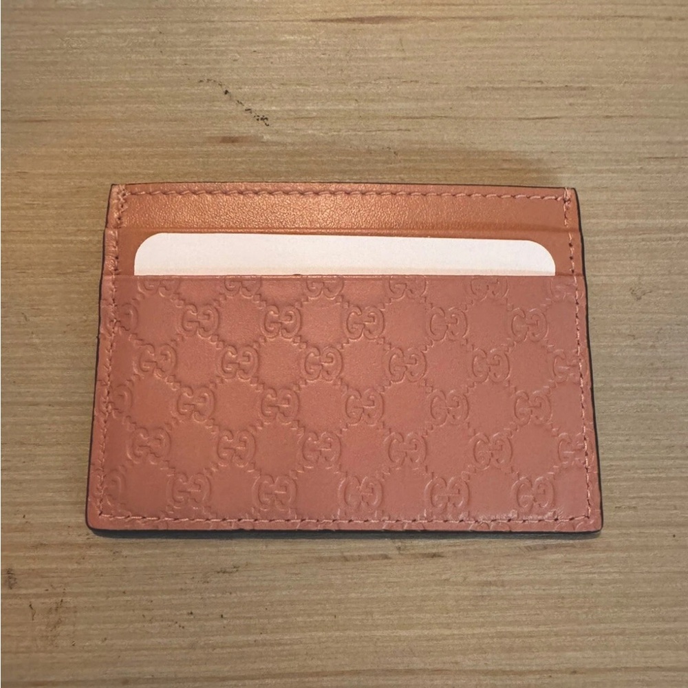 Authentic Gucci Pink Leather Microguccissima New … - image 1